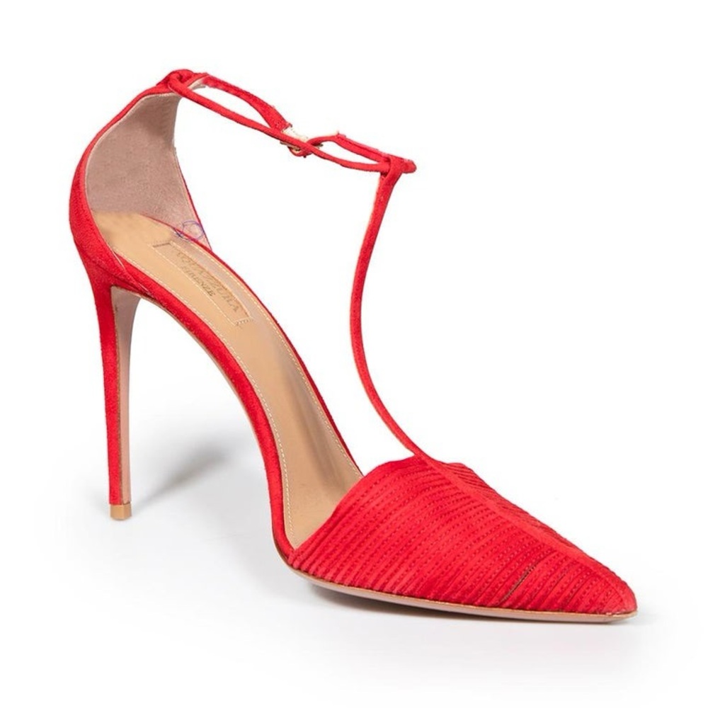 AQUAZZURA RITZ Elegant Red Stiletto Heels